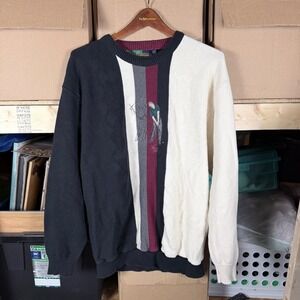 Steve Stricker Fairway Sport Mens XXL Golf Scene Embroidered Sweater Made in USA